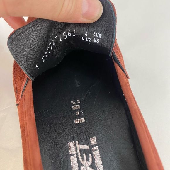 NWOT Mephisto Women's Salka Loafer Suede Rust Supportive Comfort Oxfords - Picture 13 of 14